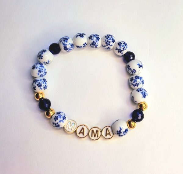 Blue Floral Mama Bracelet