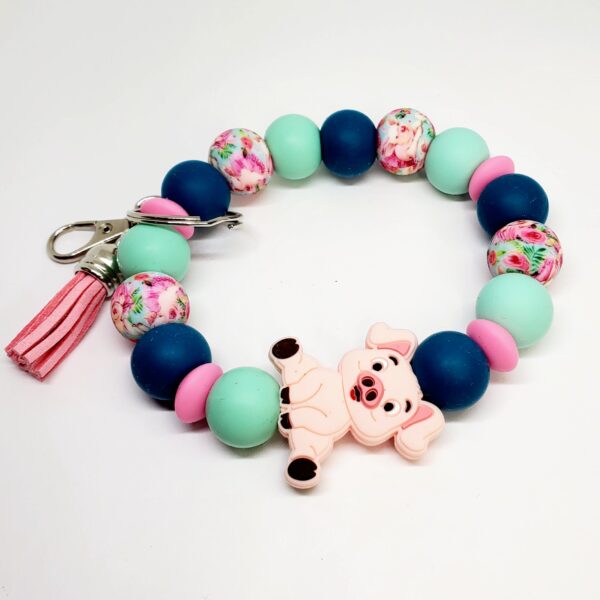 Pretty Piggy Beaded Wristlet - Image 2