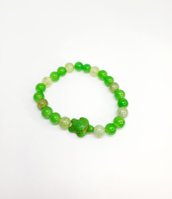 Green Turtle Glass Bracelet - Image 3