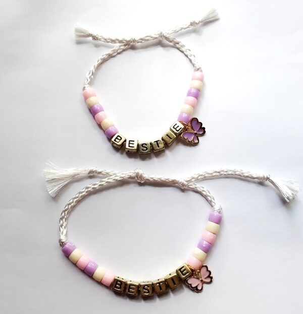 Bestie Butterfly Charm Bracelet Set - Image 2