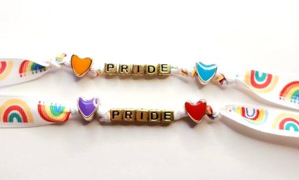 Rainbow Ribbon Pride Bracelet