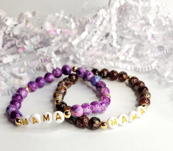 Tie-dye Bead Word Bracelet