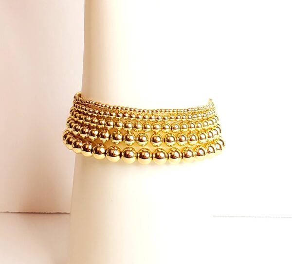 18K Gold Filled Bead Bracelets